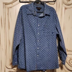 Ariat Men's Blue Button Down Shirt